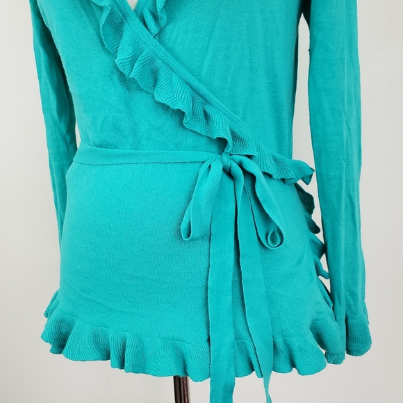 Moda International Ruffle Wrap Knit Top - Picture 5 of 12